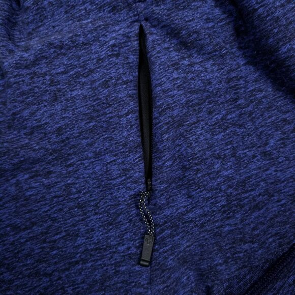 Lululemon Surge Warm 1/2 Zip Heathered Cerulean Blue / Black Sz Medium - Picture 9 of 11